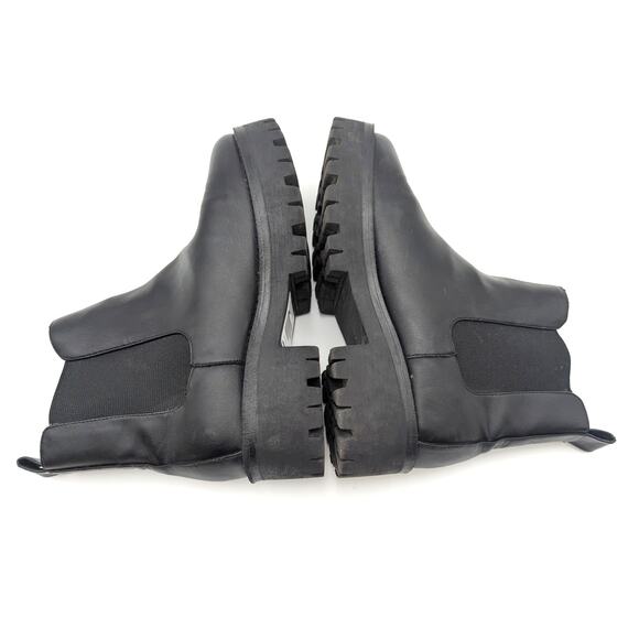 BP Kora Lug Chelsea Boots Slip-On Round Toe Women's Black Size US6.5M EU37 - Picture 10 of 10
